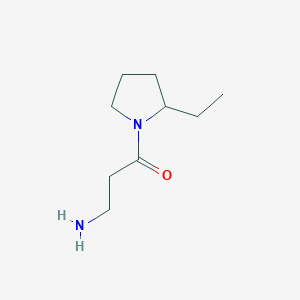 molecular formula C9H18N2O B3346365 3-Amino-1-(2-ethylpyrrolidin-1-yl)propan-1-one CAS No. 1183000-02-3