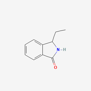 molecular formula C10H11NO B3346374 1H-Isoindol-1-one, 3-ethyl-2,3-dihydro- CAS No. 118327-83-6