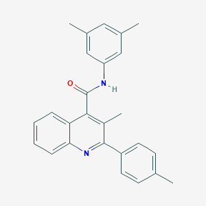molecular formula C26H24N2O B334638 N-(3,5-dimethylphenyl)-3-methyl-2-(4-methylphenyl)quinoline-4-carboxamide 