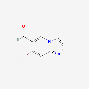 molecular formula C8H5FN2O B3346388 7-Fluoroimidazo[1,2-a]pyridine-6-carbaldehyde CAS No. 1185767-14-9