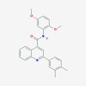 molecular formula C26H24N2O3 B334640 N-(2,5-dimethoxyphenyl)-2-(3,4-dimethylphenyl)quinoline-4-carboxamide 