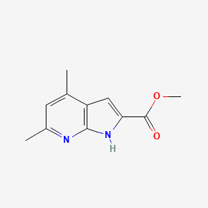 molecular formula C11H12N2O2 B3346425 4,6-Dimethyl-1H-pyrrolo[2,3-B]pyridine-2-carboxylic acid methyl ester CAS No. 1190212-21-5
