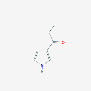 molecular formula C7H9NO B3346437 1-(1h-Pyrrol-3-yl)propan-1-one CAS No. 1193-61-9