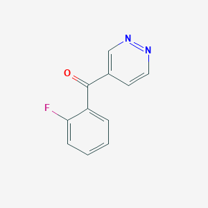 molecular formula C11H7FN2O B3346439 (2-Fluorophenyl)(pyridazin-4-yl)methanone CAS No. 119337-47-2