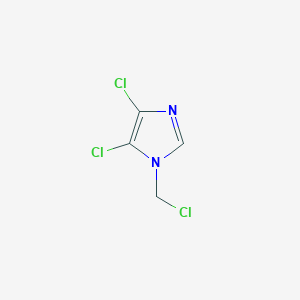 molecular formula C4H3Cl3N2 B3346453 1H-Imidazole, 4,5-dichloro-1-(chloromethyl)- CAS No. 119552-44-2