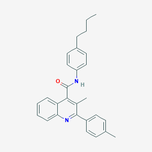 molecular formula C28H28N2O B334646 N-(4-butylphenyl)-3-methyl-2-(4-methylphenyl)quinoline-4-carboxamide 