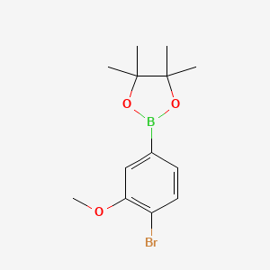 molecular formula C13H18BBrO3 B3346469 2-(4-Bromo-3-methoxyphenyl)-4,4,5,5-tetramethyl-1,3,2-dioxaborolane CAS No. 1196394-83-8
