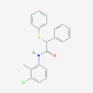 molecular formula C21H18ClNOS B334647 N-(3-chloro-2-methylphenyl)-2-phenyl-2-(phenylsulfanyl)acetamide 
