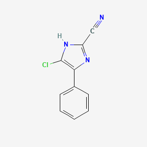 molecular formula C10H6ClN3 B3346527 5-chloro-4-phenyl-1H-imidazole-2-carbonitrile CAS No. 120118-17-4