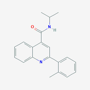 molecular formula C20H20N2O B334653 N-isopropyl-2-(2-methylphenyl)-4-quinolinecarboxamide 