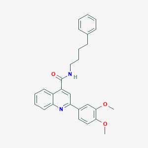 molecular formula C28H28N2O3 B334657 2-(3,4-dimethoxyphenyl)-N-(4-phenylbutyl)quinoline-4-carboxamide 