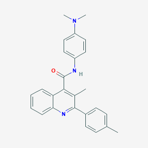 molecular formula C26H25N3O B334659 N-[4-(dimethylamino)phenyl]-3-methyl-2-(4-methylphenyl)quinoline-4-carboxamide CAS No. 5699-55-8