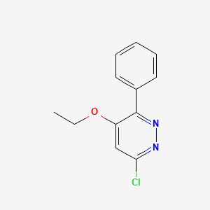 molecular formula C12H11ClN2O B3346594 6-Chloro-4-ethoxy-3-phenylpyridazine CAS No. 121105-90-6