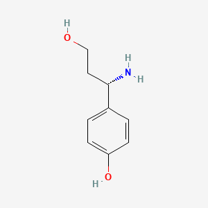 molecular formula C9H13NO2 B3346602 (S)-4-(1-amino-3-hydroxypropyl)phenol CAS No. 1213129-23-7