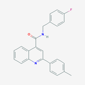 molecular formula C24H19FN2O B334661 N-(4-fluorobenzyl)-2-(4-methylphenyl)-4-quinolinecarboxamide 
