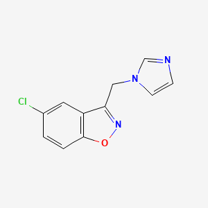 molecular formula C11H8ClN3O B3346682 5-Chloro-3-(imidazol-1-ylmethyl)-1,2-benzoxazole CAS No. 121929-22-4