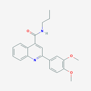 molecular formula C21H22N2O3 B334670 2-(3,4-dimethoxyphenyl)-N-propylquinoline-4-carboxamide 