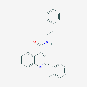 molecular formula C25H22N2O B334671 2-(2-methylphenyl)-N-(2-phenylethyl)-4-quinolinecarboxamide 
