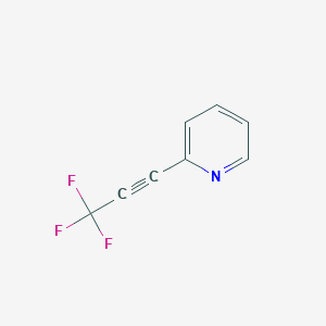 molecular formula C8H4F3N B3346710 2-(3,3,3-Trifluoroprop-1-YN-1-YL)pyridine CAS No. 1227931-85-2