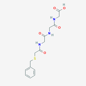 Glycine, N-[N-[N-[[(phenylmethyl)thio]acetyl]glycyl]glycyl]-