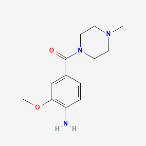 molecular formula C13H19N3O2 B3346727 (4-Amino-3-methoxyphenyl)(4-methylpiperazin-1-yl)methanone CAS No. 1233094-59-1