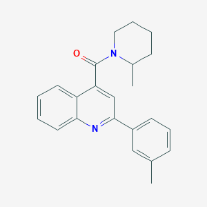 [2-(3-Methylphenyl)-4-quinolyl](2-methylpiperidino)methanone
