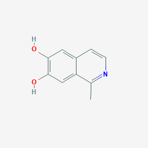 molecular formula C10H9NO2 B3346732 6,7-Isoquinolinediol, 1-methyl- CAS No. 123438-49-3