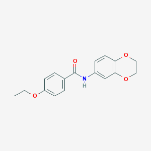 molecular formula C17H17NO4 B334675 N-(2,3-dihydro-1,4-benzodioxin-6-yl)-4-ethoxybenzamide 