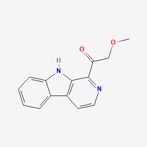 molecular formula C14H12N2O2 B3346758 2-Methoxy-1-(9H-pyrido(3,4-b)indol-1-yl)ethanone CAS No. 123520-94-5
