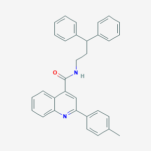molecular formula C32H28N2O B334676 N-(3,3-diphenylpropyl)-2-(4-methylphenyl)quinoline-4-carboxamide 