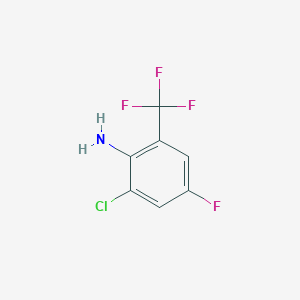 molecular formula C7H4ClF4N B3346764 2-氯-4-氟-6-(三氟甲基)苯胺 CAS No. 1235439-54-9