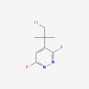molecular formula C8H9ClF2N2 B3346796 4-(1-Chloro-2-methylpropan-2-yl)-3,6-difluoropyridazine CAS No. 124420-41-3