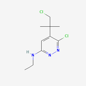 molecular formula C10H15Cl2N3 B3346797 3-Pyridazinamine, 6-chloro-5-(2-chloro-1,1-dimethylethyl)-N-ethyl- CAS No. 124420-51-5