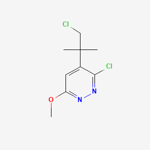 molecular formula C9H12Cl2N2O B3346800 Pyridazine, 3-chloro-4-(2-chloro-1,1-dimethylethyl)-6-methoxy- CAS No. 124420-53-7