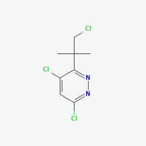 molecular formula C8H9Cl3N2 B3346816 Pyridazine, 4,6-dichloro-3-(2-chloro-1,1-dimethylethyl)- CAS No. 124420-58-2