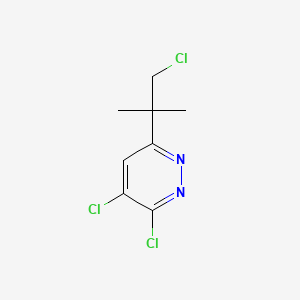 molecular formula C8H9Cl3N2 B3346821 Pyridazine, 3,4-dichloro-6-(2-chloro-1,1-dimethylethyl)- CAS No. 124420-59-3