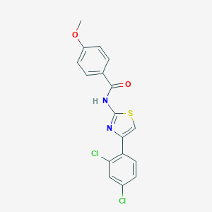 molecular formula C17H12Cl2N2O2S B334684 N-[4-(2,4-dichlorophenyl)-1,3-thiazol-2-yl]-4-methoxybenzamide 