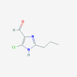 molecular formula C7H9ClN2O B3346854 1H-Imidazole-4-carboxaldehyde, 5-chloro-2-propyl- CAS No. 124750-49-8