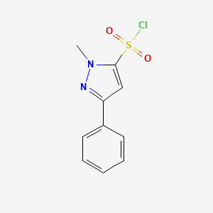 molecular formula C10H9ClN2O2S B3346859 1-Methyl-3-phenyl-1H-pyrazole-5-sulfonyl chloride CAS No. 1249907-52-5