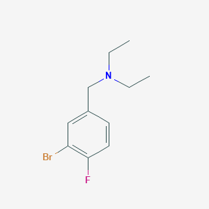 molecular formula C11H15BrFN B3346868 [(3-Bromo-4-fluorophenyl)methyl]diethyamine CAS No. 1250559-72-8