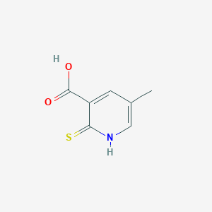 molecular formula C7H7NO2S B3346883 5-Methyl-2-sulfanylidene-1,2-dihydropyridine-3-carboxylic acid CAS No. 125163-18-0