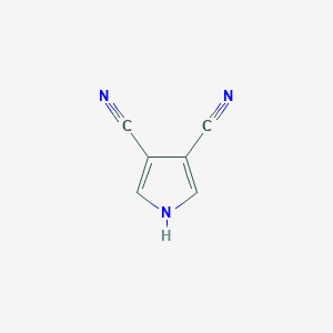 molecular formula C6H3N3 B3346915 1H-Pyrrole-3,4-dicarbonitrile CAS No. 125666-25-3