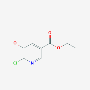 molecular formula C9H10ClNO3 B3346924 Ethyl 6-chloro-5-methoxynicotinate CAS No. 1256821-71-2