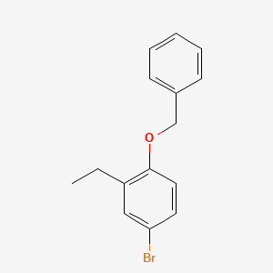 molecular formula C15H15BrO B3346937 1-(Benzyloxy)-4-bromo-2-ethylbenzene CAS No. 1257078-55-9