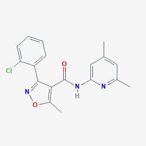 molecular formula C18H16ClN3O2 B334695 3-(2-chlorophenyl)-N-(4,6-dimethyl-2-pyridinyl)-5-methyl-4-isoxazolecarboxamide 