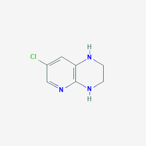 molecular formula C7H8ClN3 B3346982 7-Chloro-1,2,3,4-tetrahydropyrido[2,3-b]pyrazine CAS No. 1260648-85-8