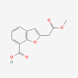 molecular formula C12H10O5 B3347008 2-(2-Methoxy-2-oxoethyl)benzofuran-7-carboxylic acid CAS No. 1260874-99-4
