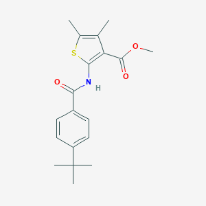 molecular formula C19H23NO3S B334703 Methyl 2-[(4-tert-butylbenzoyl)amino]-4,5-dimethylthiophene-3-carboxylate 