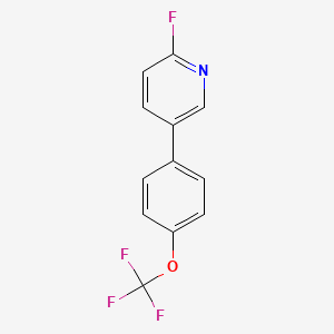 molecular formula C12H7F4NO B3347046 2-氟-5-(4-(三氟甲氧基)苯基)吡啶 CAS No. 1261592-34-0