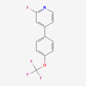 molecular formula C12H7F4NO B3347052 2-Fluoro-4-(4-(trifluoromethoxy)phenyl)pyridine CAS No. 1261656-26-1